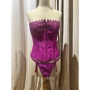 Fredericks Of Hollywood VTG UNWORN Corset And G String Set M
